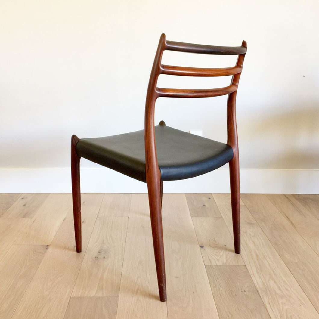 Four Model 78 Rosewood Dining Chairs by Niels Otto Møller for J. L. Møllers Møbelfabrik