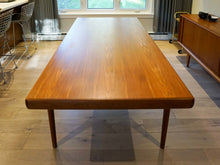 Large Teak Extendable Dining Table by Einar Hallas for Faarup