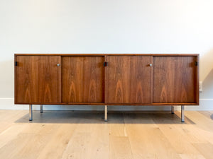 Florence Knoll Walnut Credenza for Knoll Associates