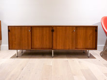 Early Florence Knoll Walnut Credenza w/ Bowtie Knoll tag