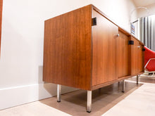 Early Florence Knoll Walnut Credenza w/ Bowtie Knoll tag