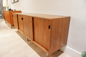 Florence Knoll Walnut Credenza for Knoll Associates