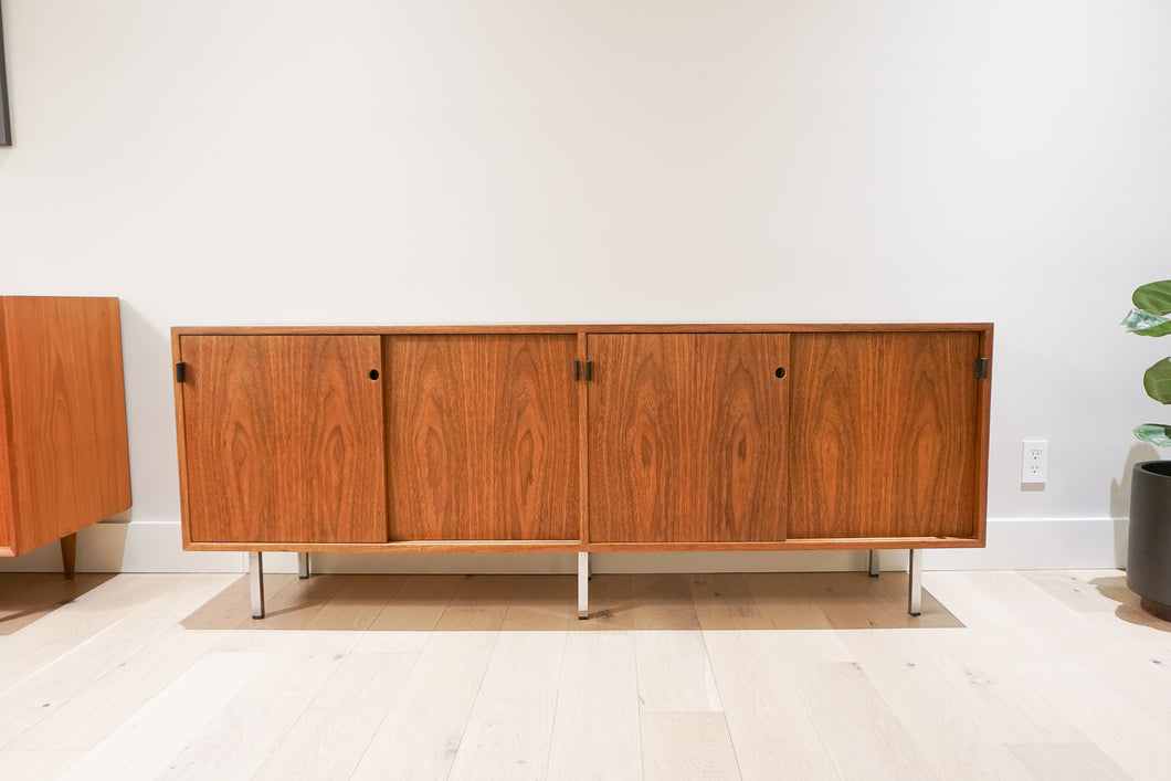 Florence Knoll Walnut Credenza for Knoll Associates