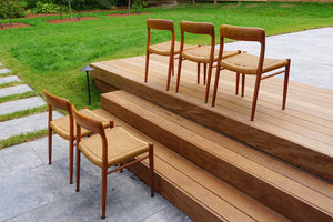 Six Model 75 Teak Dining Chairs by Niels Otto Møller for J. L. Møllers Møbelfabrik