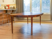 Beautiful Large Vintage Round Rosewood Extendable Dining Table