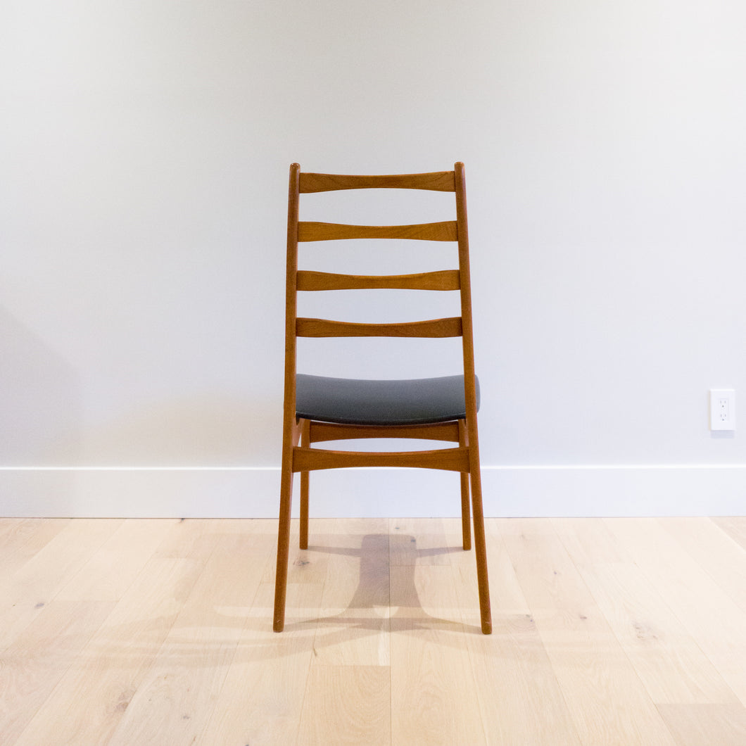 Danish Teak Ladder Back Dining Chairs