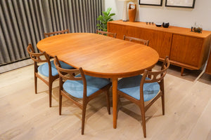 Sibast Teak/Oak Extendable Round Dining Table